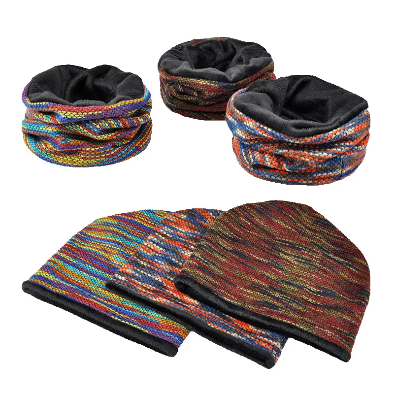 Зимняя вязаная шапка флисовая подкладка для мужчин и женщин|Беговые кепки| |