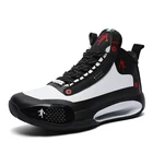 Уличные высокие мужские повседневные туфли износостойкие Нескользящие кроссовки Баскетбольная обувь модные спортивные кроссовки для тренировок и бега