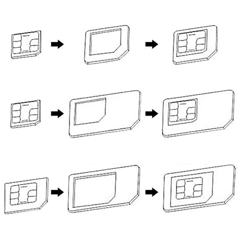 5 в 1 Nano sim-карта для микро стандартных конвертеров адаптер Набор iPhone аксессуары