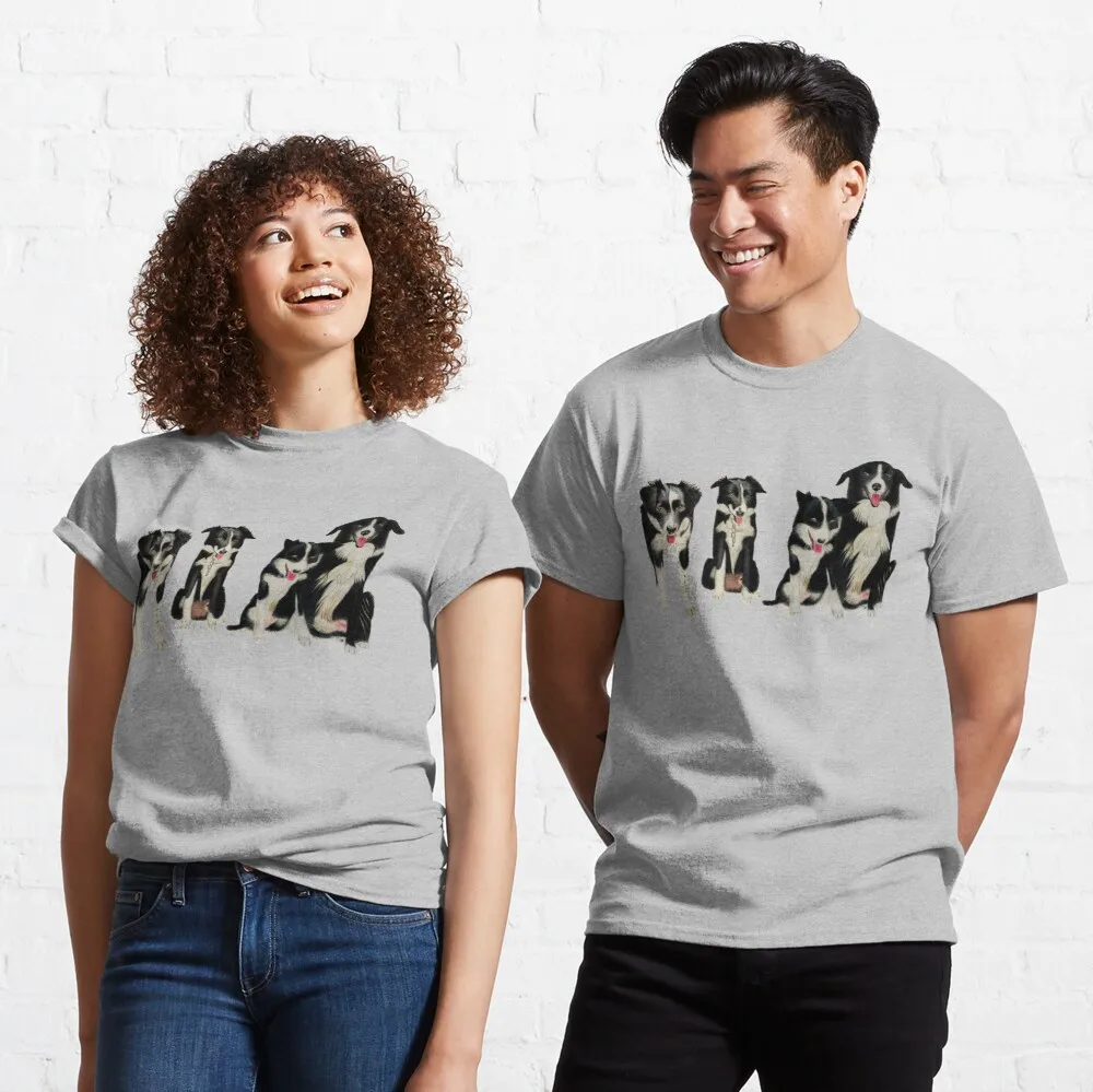 

Tops T Shirt Women Black and White Family Classic T-Shirt