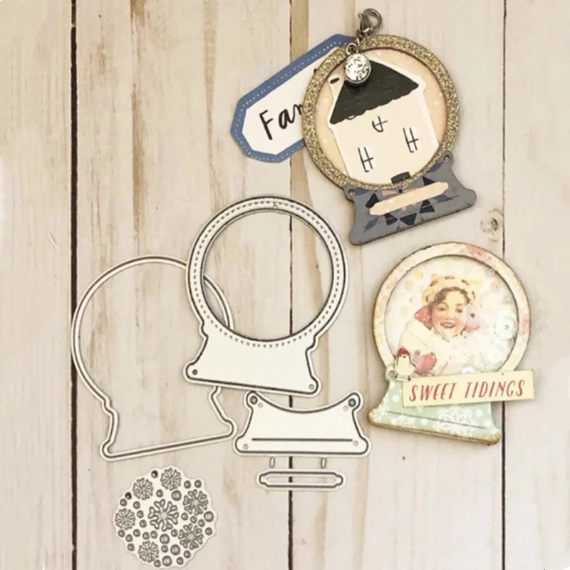 Diy рождественская высечка мяч Снежинка ремесло трафареты штамповка шаблоны