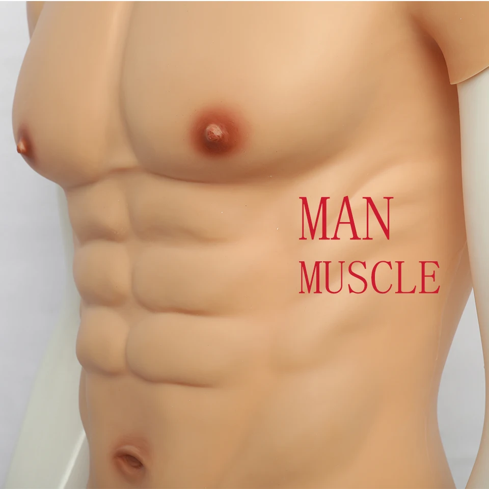 

Realistic fake muscle Belly Macho Realistic Silicone Artificial Simulation Muscle Man Skin