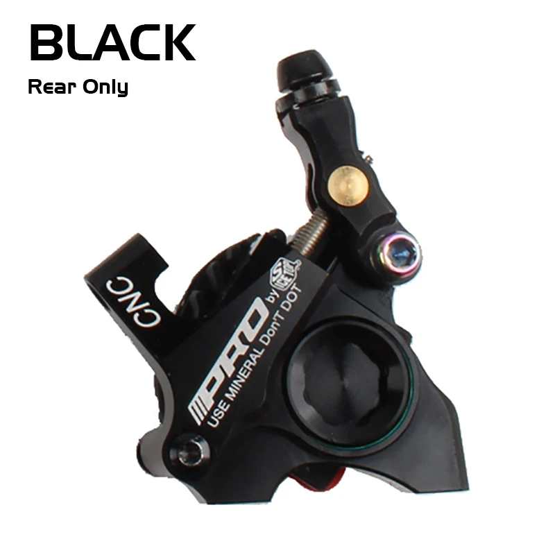 Black-Rear PRO 140 мм плавающие тормозные роторы CNC дорожный велосипед из сплава масляный диск Тормозной суппорт линия Тяговая Гидравлический дисковый тормоз дорожный велосипед - Цвет: Black-Rear