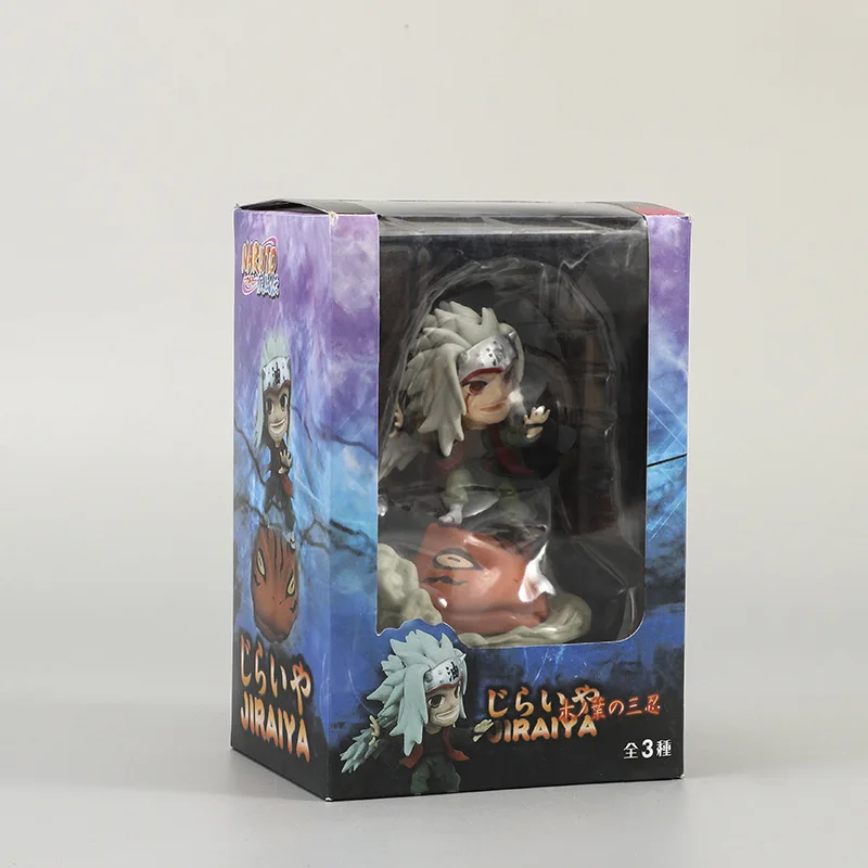 

2021 11cm Anime Shippuden Jiraiya Gama Sennin Face Changing Q Version Action Figures PVC Cute Cartoon Model Toys Collection Gift