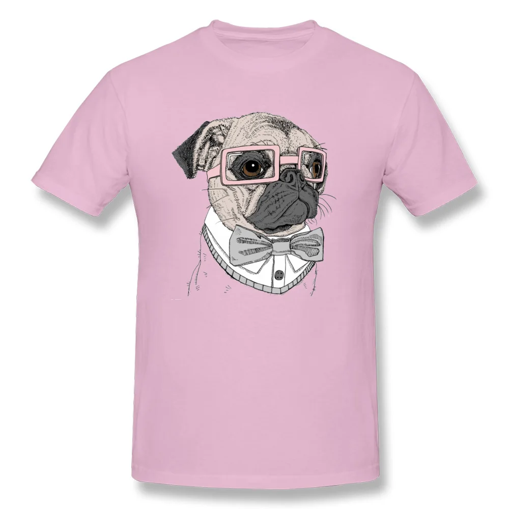 

Hipster Pug Tops & Tees Men New Design Dog Printed T Shirt O Neck Summer 100% Cotton T-shirt Casual Short Sleeve Clothes Novelty