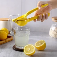 aluminum alloy lemon squeezer lime fruit press manual press citrus juicer for squeeze the freshest juice yellow