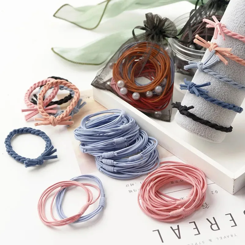 

50/pcs Woman Fashion 2021 New Design Personal Headwear Lot of Hair Accessories Set of Girl's Elastic Hair Rings