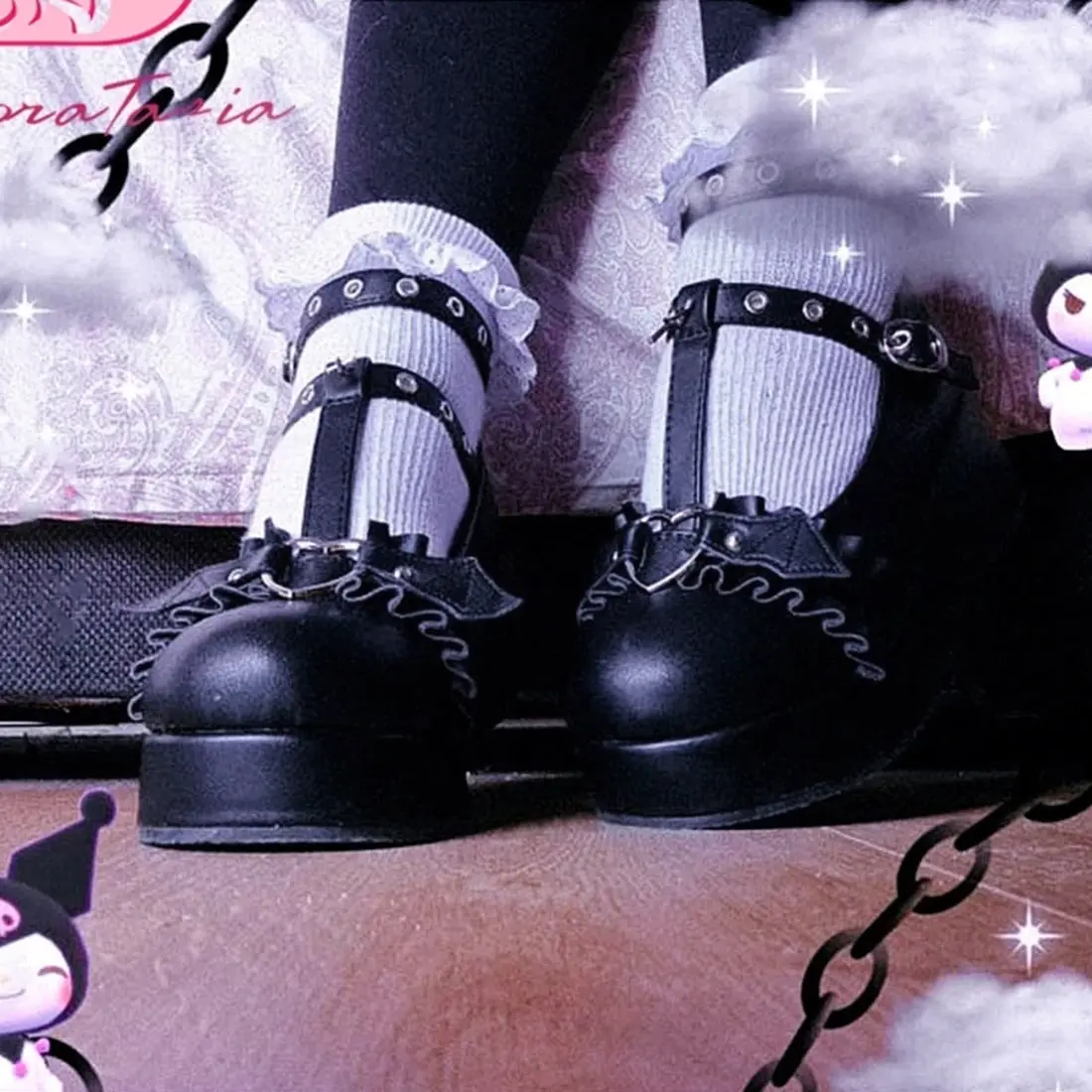 

HEFLASHOR Brand Fashion Female Lolita Cute Women's Pumps Platform Wedges High Heels Pumps Sweet Gothic Cosplay Shoes Woman