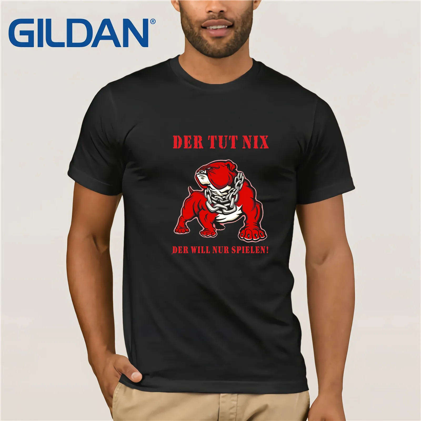 Новинка 2019 летние мужские Лидер продаж модные футболки Geschenke Hunde Pitbull Bulldog Der Will с