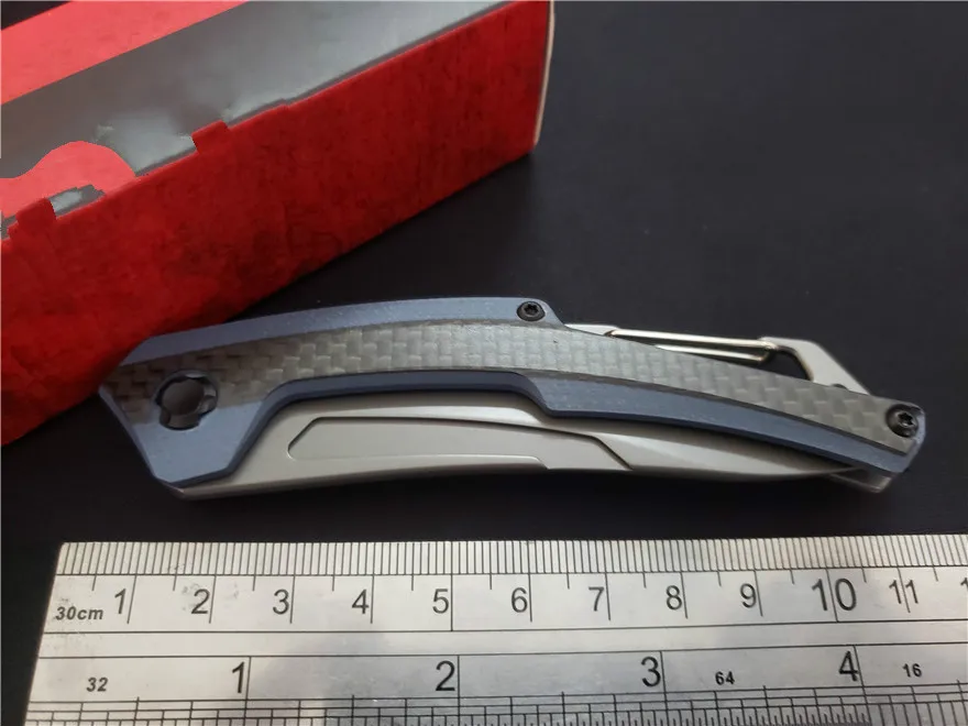 Горячая EF k1225 8CR13MOV лезвие синий G10 + патч из углеродного волокна стальная ручка