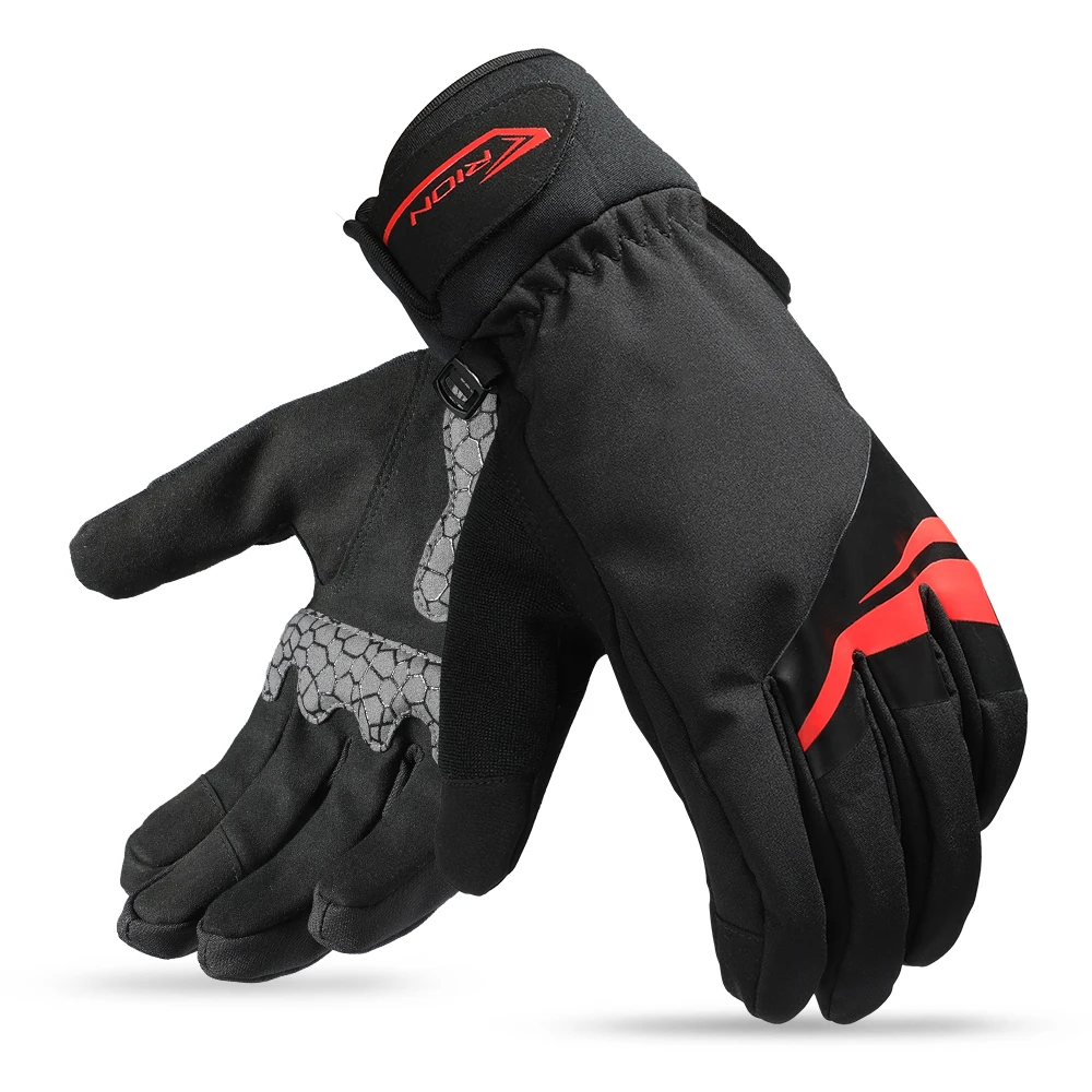 Велосипедные перчатки RION мужские противоударные зимние спортивные с пальцами