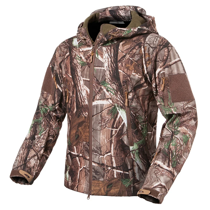 Мужская флисовая куртка в стиле милитари камуфляжная тактическая одежда