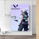 Популярные онлайн-игры, валорант Сова Джетт, Картина на холсте для гостиной, спальни, игр, спальни, украшение для Кабинета