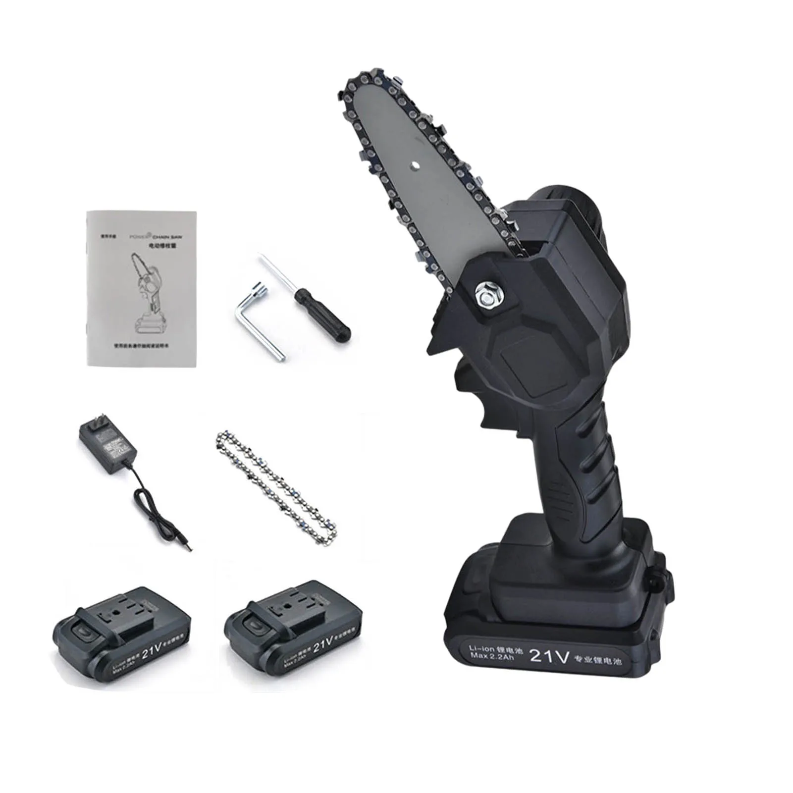 

Mini Electric Chainsaw Cordless Handheld Pruning Saw Portable 21V Battery Woodworking Machine Home Garden Logging Power Tool