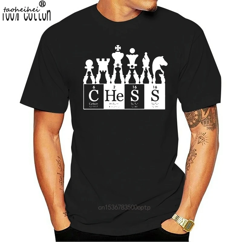 Индивидуальная Шахматная футболка с химической периодической надписью, мужские футболки, 2019, большие размеры 3xl 4xl 5xl