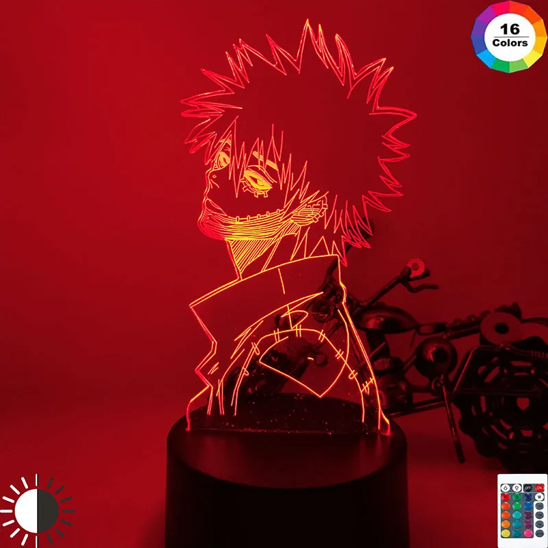 Акриловый 3d лампа с героями из мультфильма Мой герой Dabi светодиодный светильник
