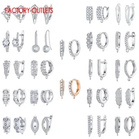 factory price genuine 925 sterling silver earring findings newest korean high quality earrings accessories for diy jewelry