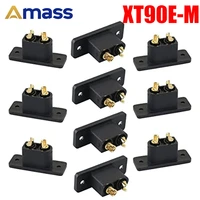 10pcs amass black xt90e m battery plug gold plated male connector diy connecting parts for fpv rc aircraft drone accessories