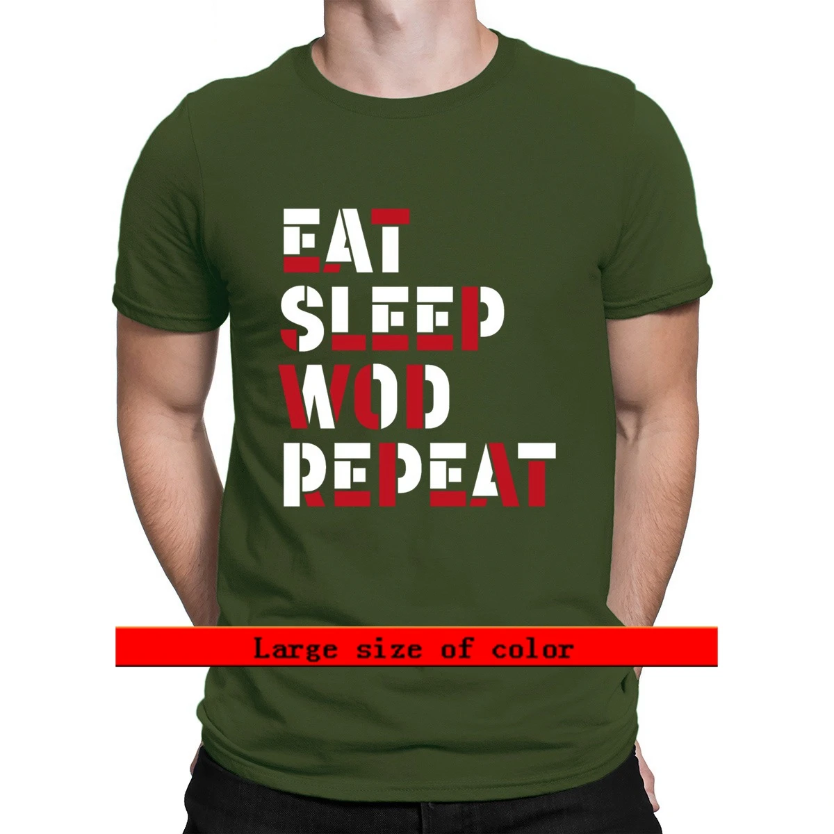 

Eat Sleep Wod Repeat 2021 T Shirt Graphic Short Sleeve Knitted Pattern Clothing Summer New Style S-XXXL Shirt