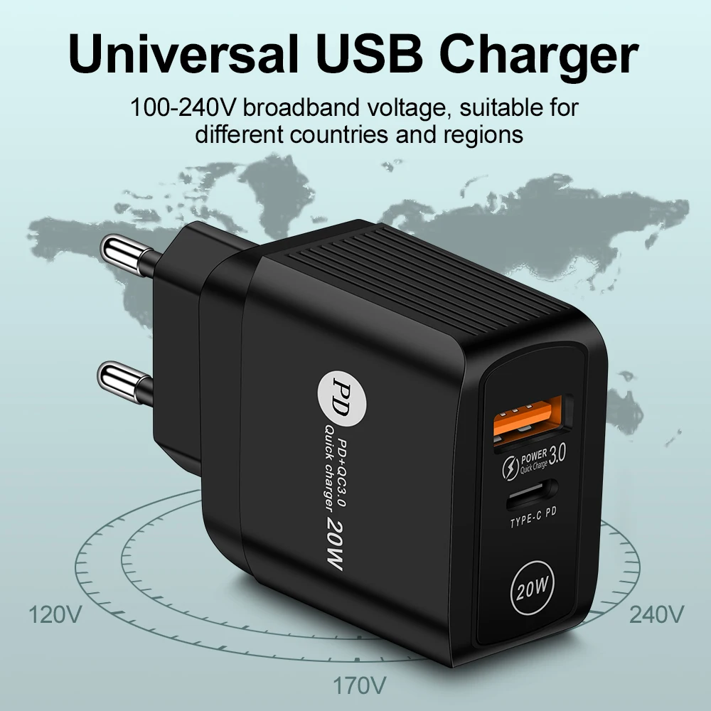 GTWIN PD 20W совместимый разъем QC 3 0 быстрая зарядка мобильный телефон зарядное