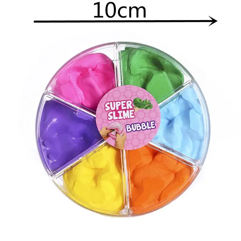 

HX5D 6 Colors Fluffy Slime Cloud Slime Soft Clay For Kids DIY Toys Children Educational Air Dry Polymer