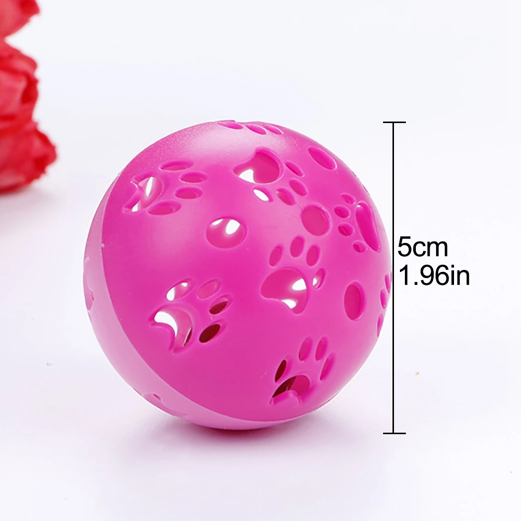

5pcs Hollow Ball Cat Toys Kitten Bell Toy Cat Rattle Ball Toy Kitten Cat Toys Plastic Play Balls for Catch Cats Supplies