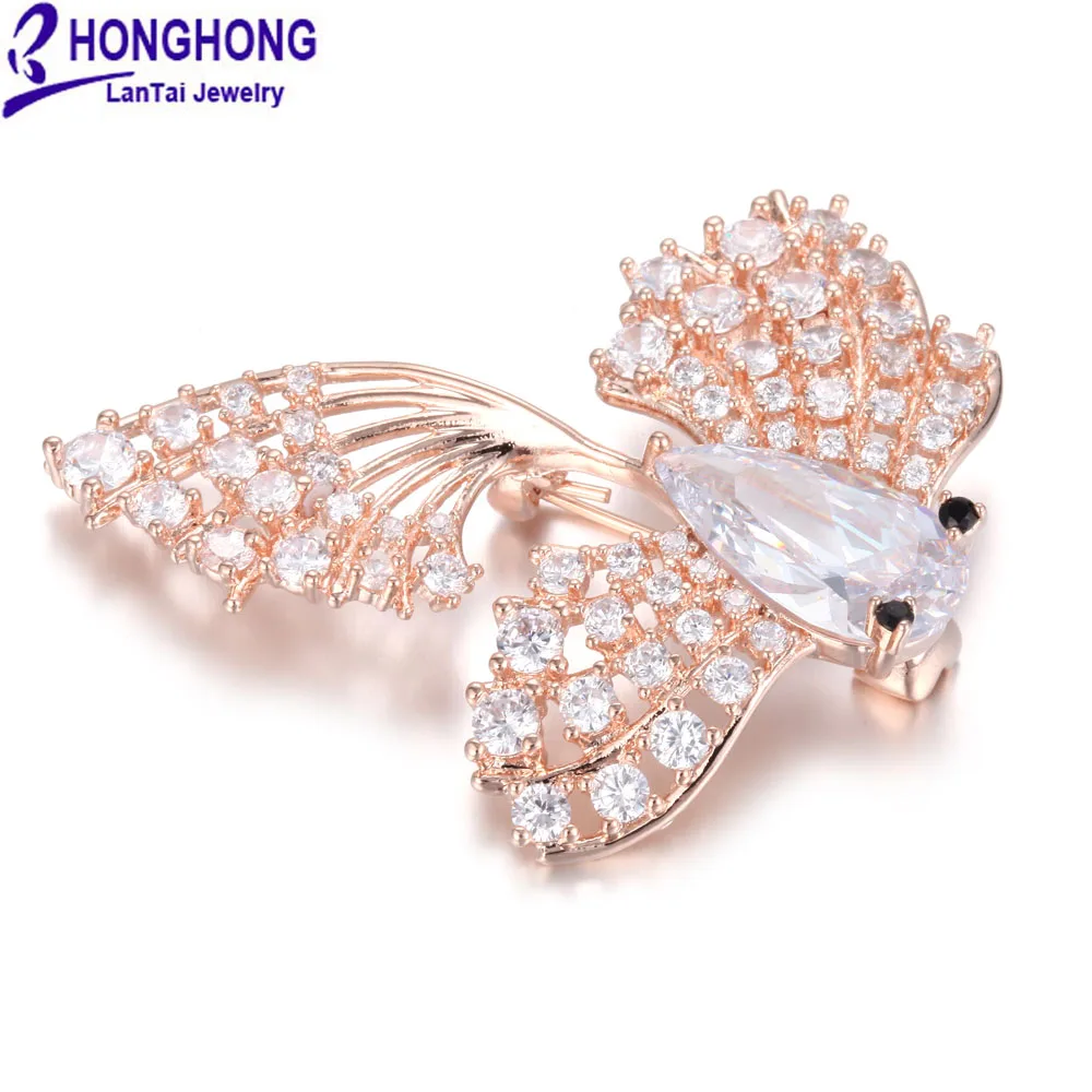 Модные высококачественные розовые брошки Золотая рыбка булавки для вечеринки
