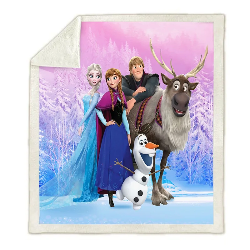 Плед Disney для дивана покрывало кровати мультяшное мягкое теплое зимнее Флисовое
