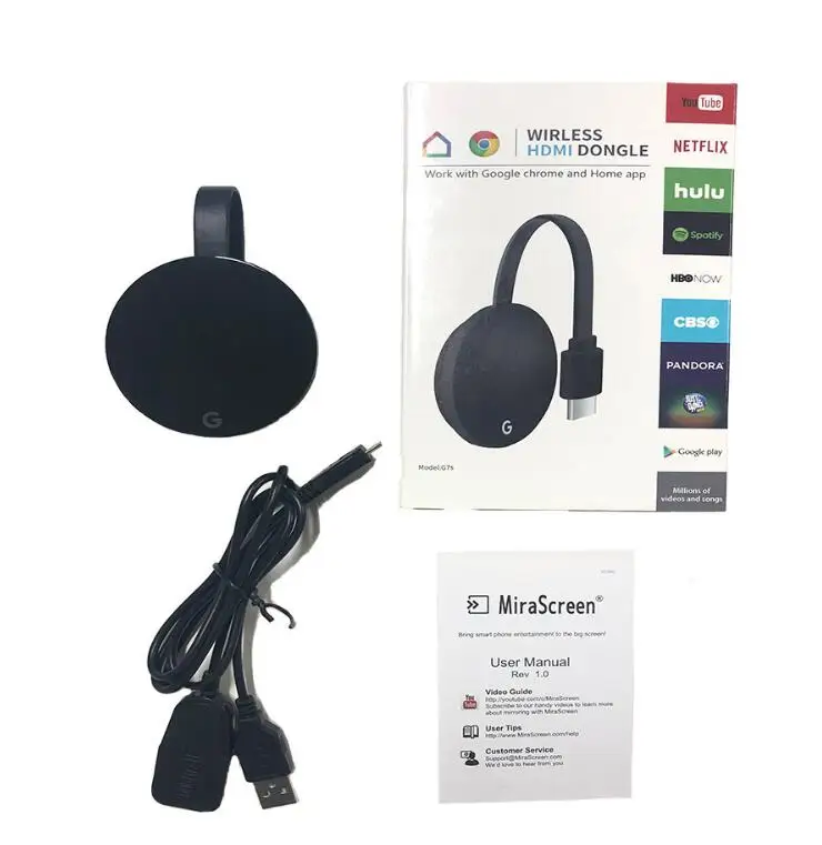 Mira экран G7s 2,4G 5G 1080P беспроводной HDMI Android tv stick Miracast Airplay Wifi ключ приемник зеркальный экран стример литой