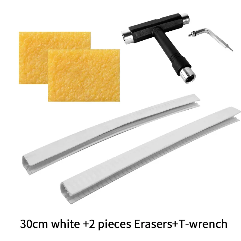 30cm white 2Eraser T 2 шт доска для Лонгборда защита для носа для ластик "скейтборд" резиновый скейтборд защита чистая - Цвет: 30cm white 2Eraser T