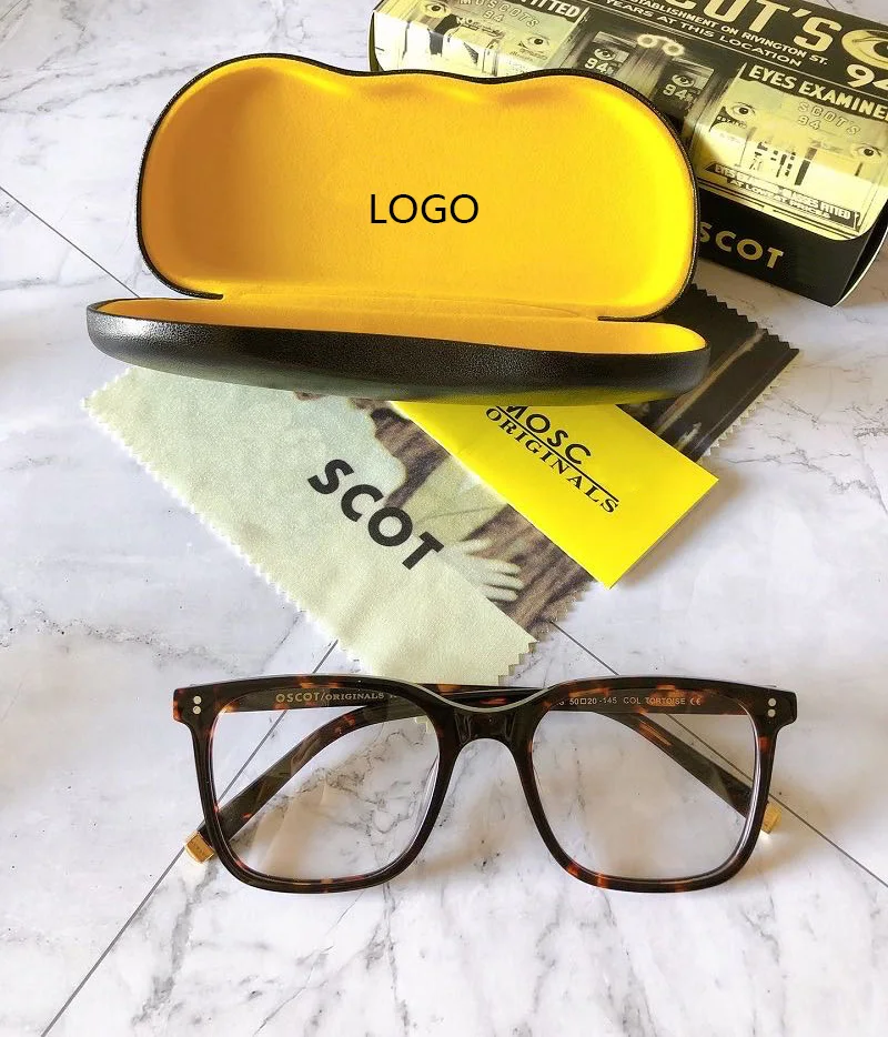 

New Johnny Depp Eyeglasses Men Women Computer Goggles Big Square Optical Glasses Frame Acetate Vintage Top Quality With Box