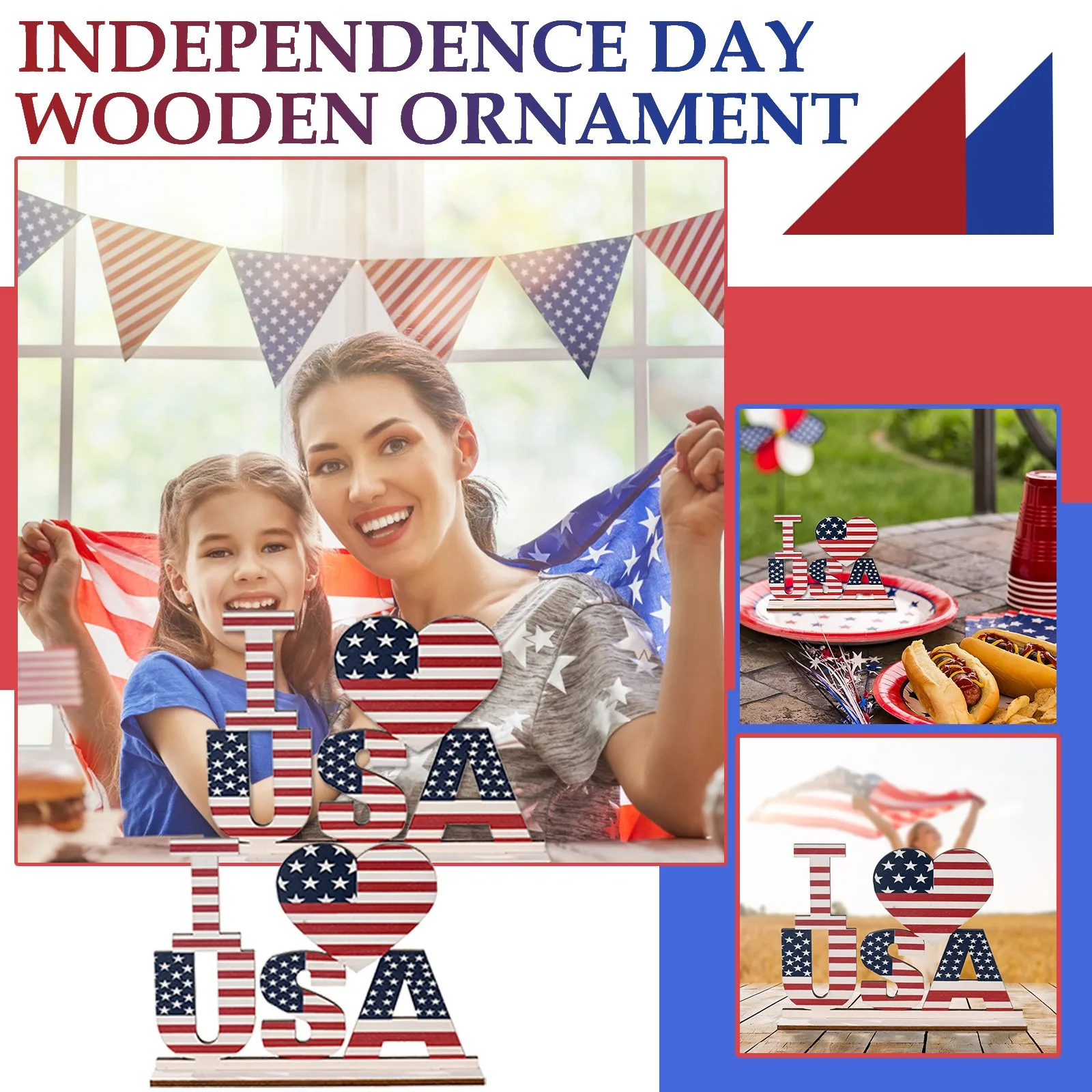 

Home Decoration Accessories American Independence Day Decorations Wooden Letters Creative Ornament Glorys Home Decor Для