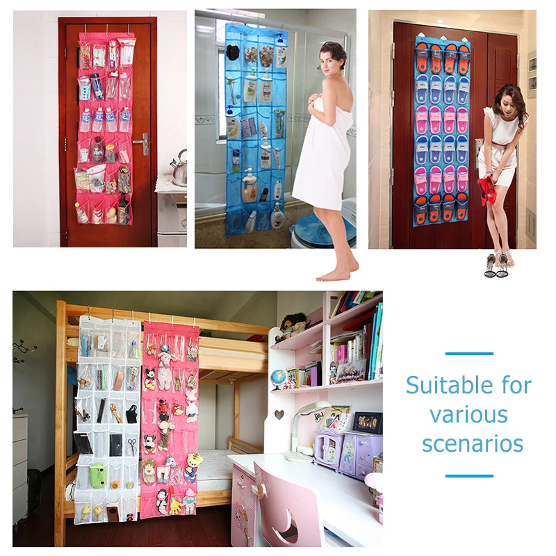 

Shoes Rack Shoe Storage Plastic shoe hanger door hanging shoe organizer 24 grid Storage shelf Item storage bag Hanging bags