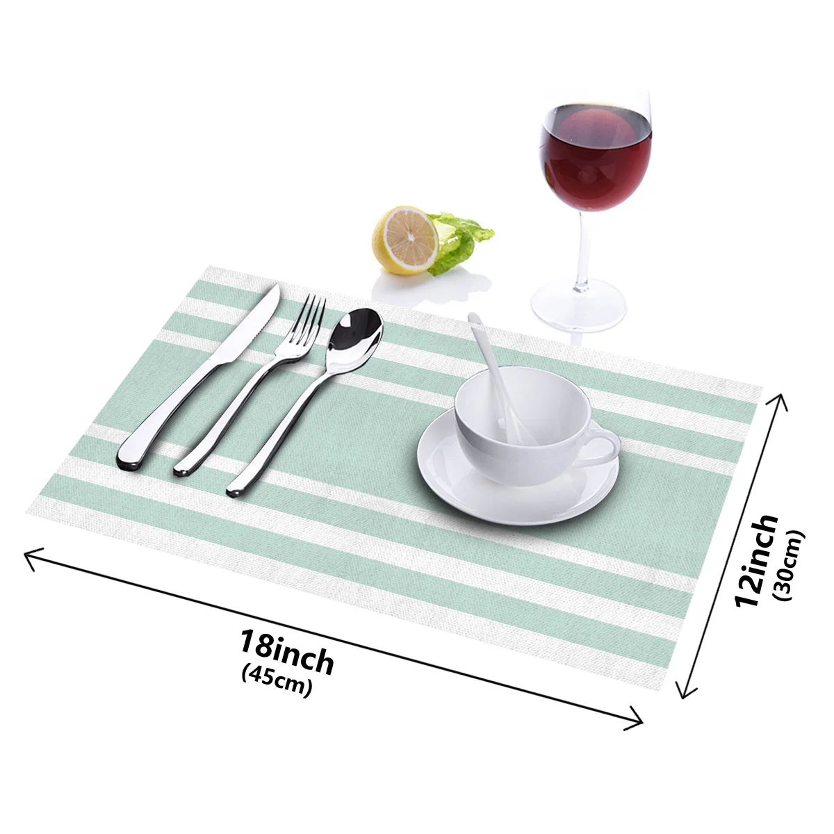 4/6 шт. подставки в зеленую геометрическую полоску | Дом и сад