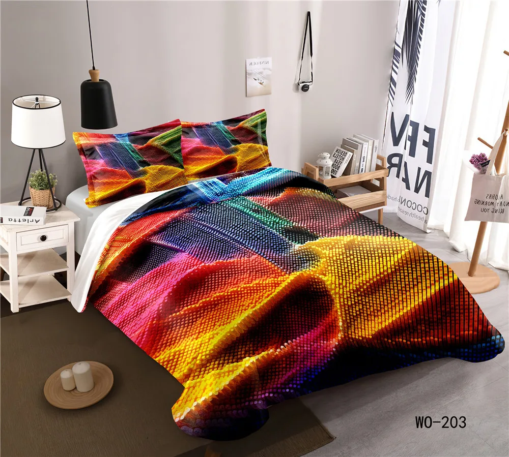 

Bed Cover Bedding Sets Europe/USA Full Queen King Size Cotton Quilt Duvet Cover Pillow Case 2-3 Pieces Sets