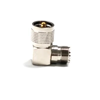 1pc new uhf male plug to female jack rf coax adapter convertor right angle nickelplated wholesale