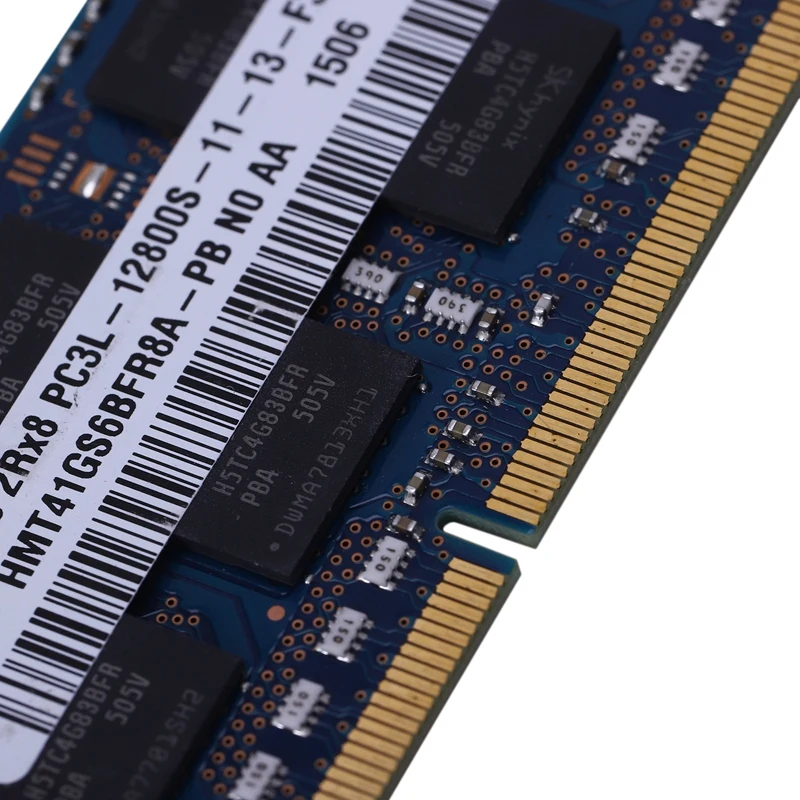 DDR3 8GB 12800 1600MHz 1,35 V ram память для ноутбука ноутбук 204-PIN SODIMM низкое напряжение non-ecc(без коррекции ошибок) двухканальный