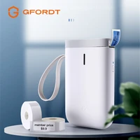 gfordt d11 wireless label printer portable pocket mini bluetooth thermal printer home office school supplies fast printing