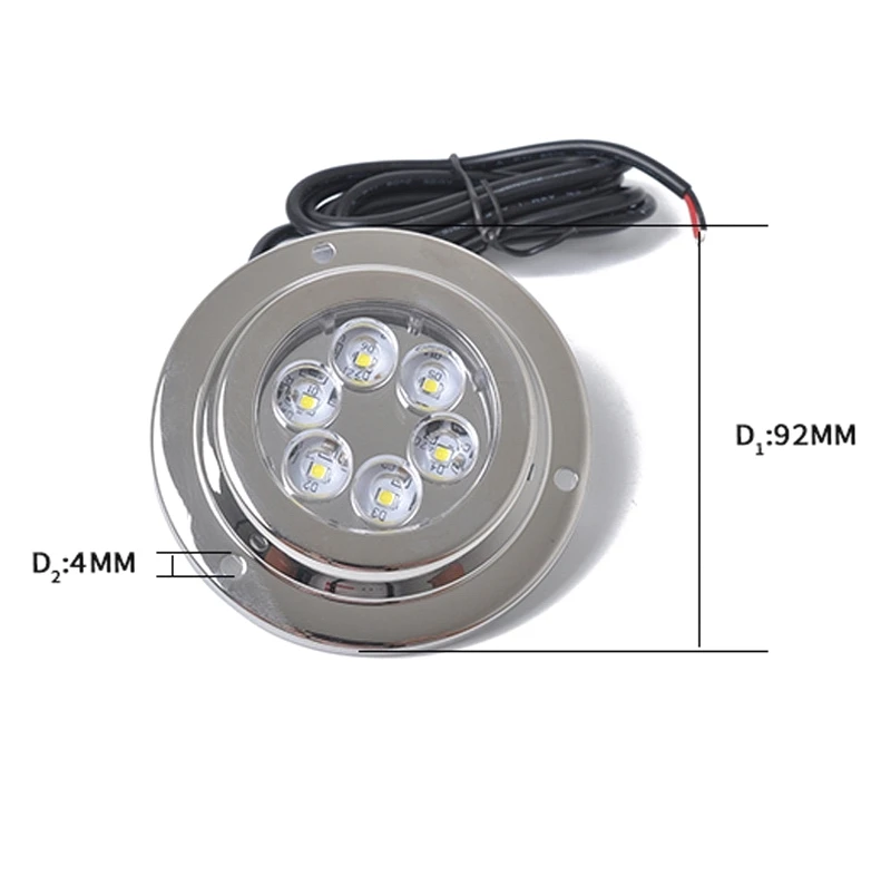 Синий светодиодный подводный фонарь DC 10/30 В для морской лодки яхты 316 SS