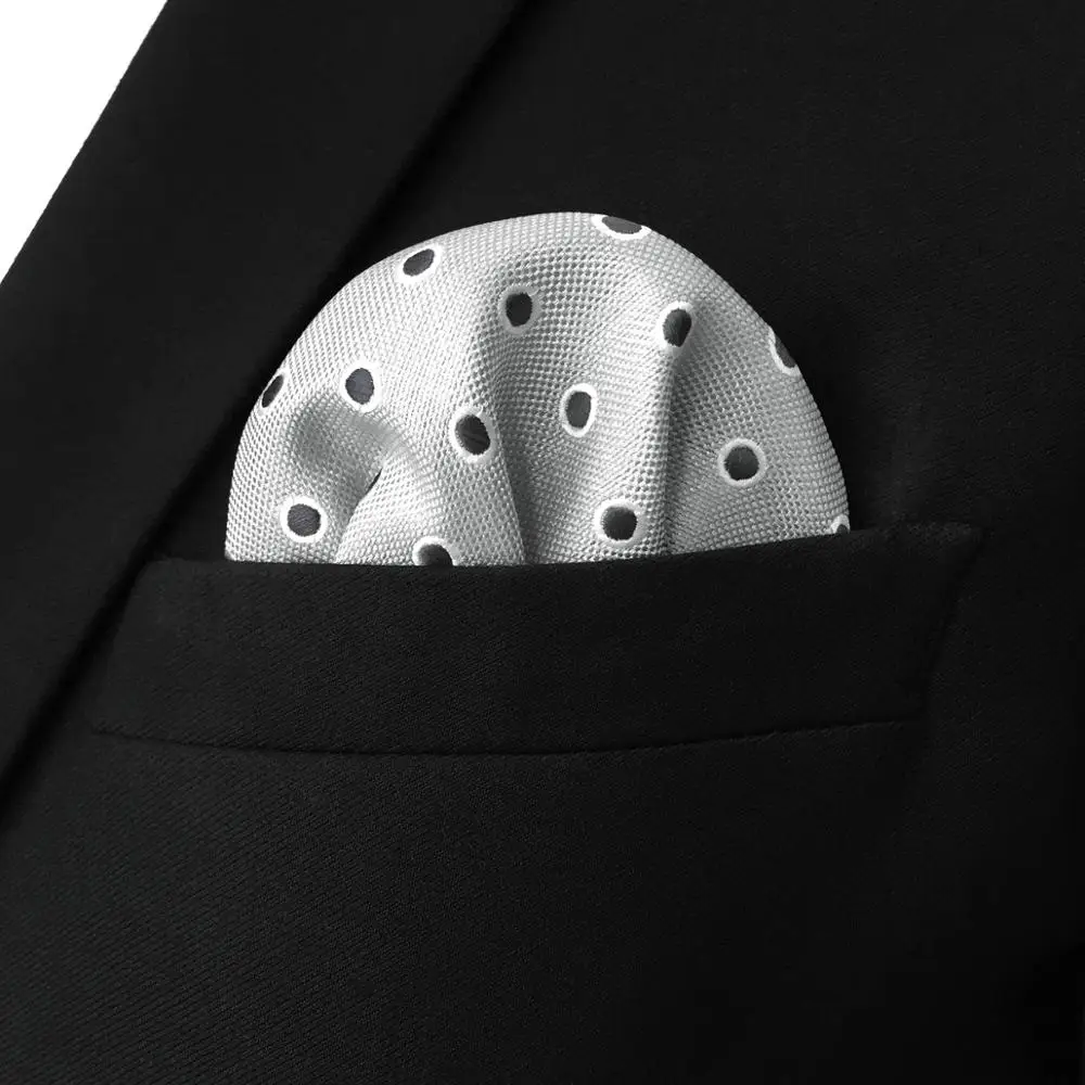 Белый серый Пейсли мужской карманный квадратный шелка роскошный носовой платок