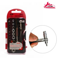 ratcheting screwdriver with 23 piece bit set stubby handle multitool car repair combination tool repair tools set