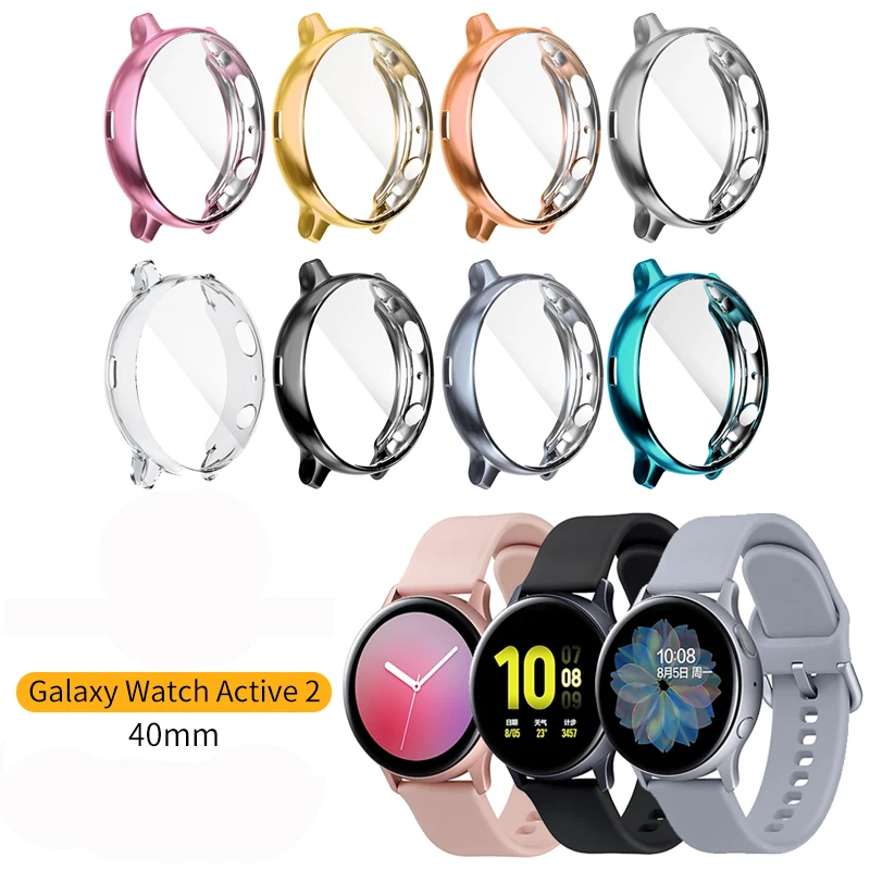 Чехол для Samsung galaxy watch active 2 1 силиконовый чехол бампер с полным покрытием защита