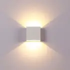Светодиодная алюминиевая настенная лампа, комнатный настенный светильник с креплением на стену, квадратное прикроватное освещение для украшения спальни, 6 Вт