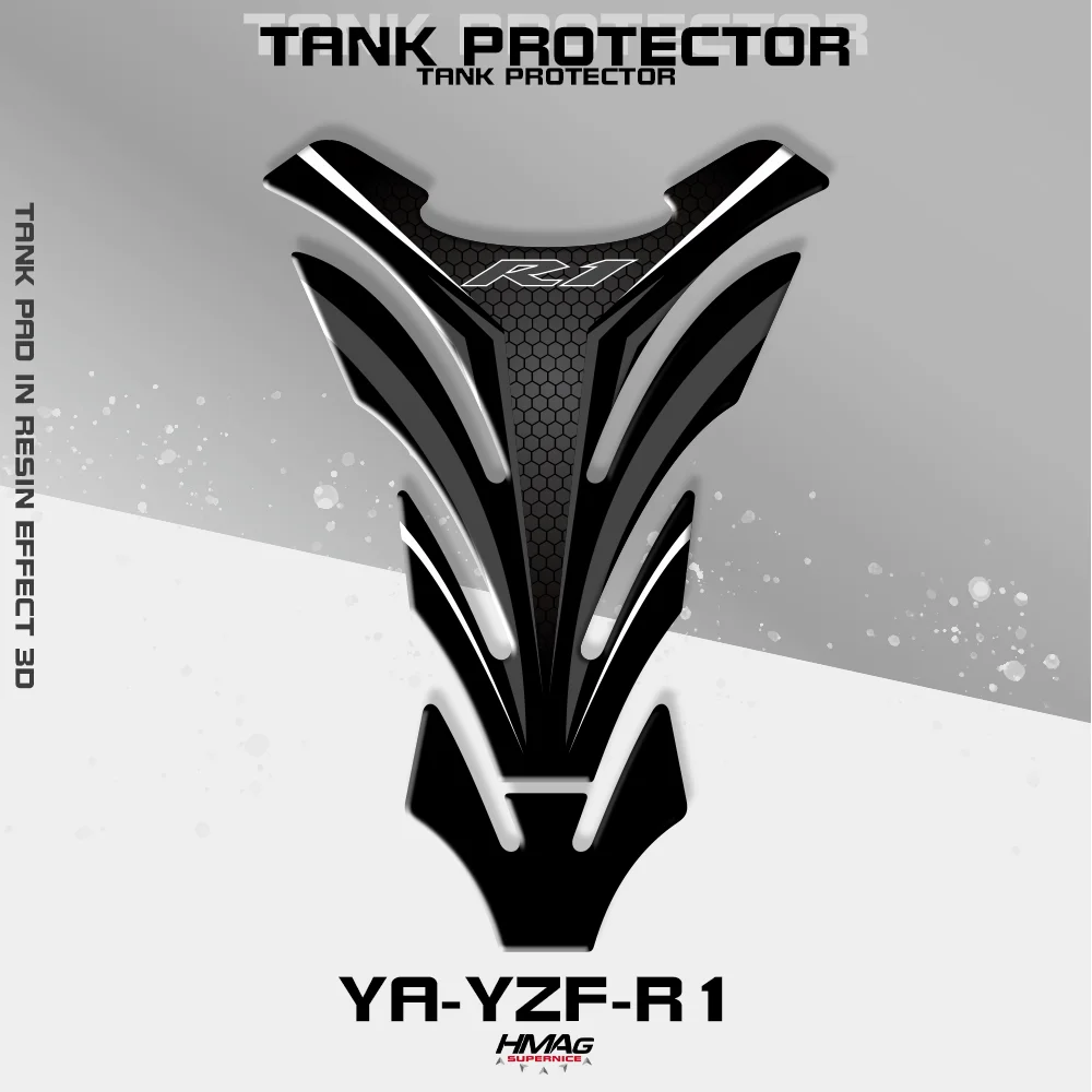 

Для YAMAHA R1 YZF1000 YZF-R1 Светоотражающая наклейка Наклейка стерео 3D мотоцикл топливный бак накладка протектор