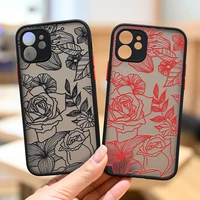 iphone 13 12 xs 11 pro max mini case flower hollow 3d lines for iphone 7 8 6 6s plus se2020 x xr design camera protection case
