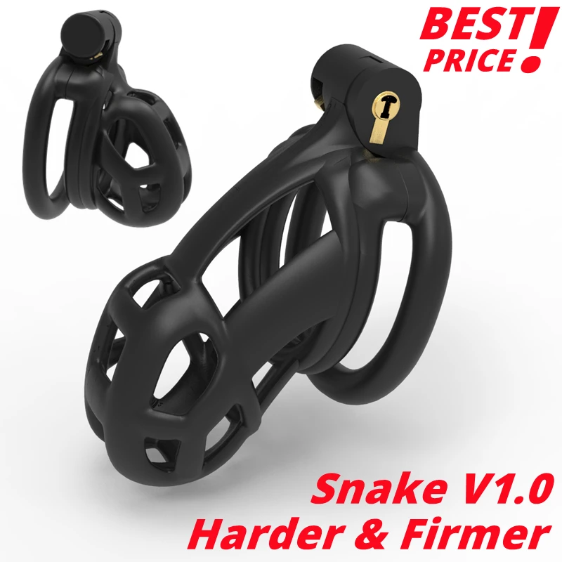 

Clearance Price Mamba Snake V1.0 Cock Cage 3D Printed Custom Chastity Device Lightweight Penis Ring Adult Sex Toys
