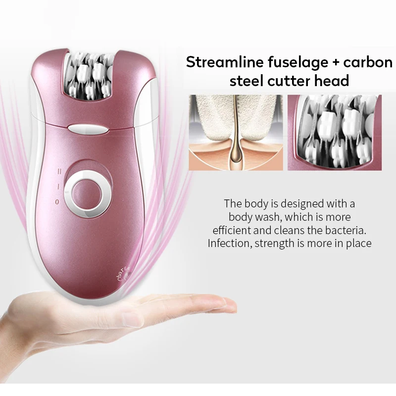 Женская электробритва для удаления волос Kemei 2 в 1 Электрический эпилятор бритья