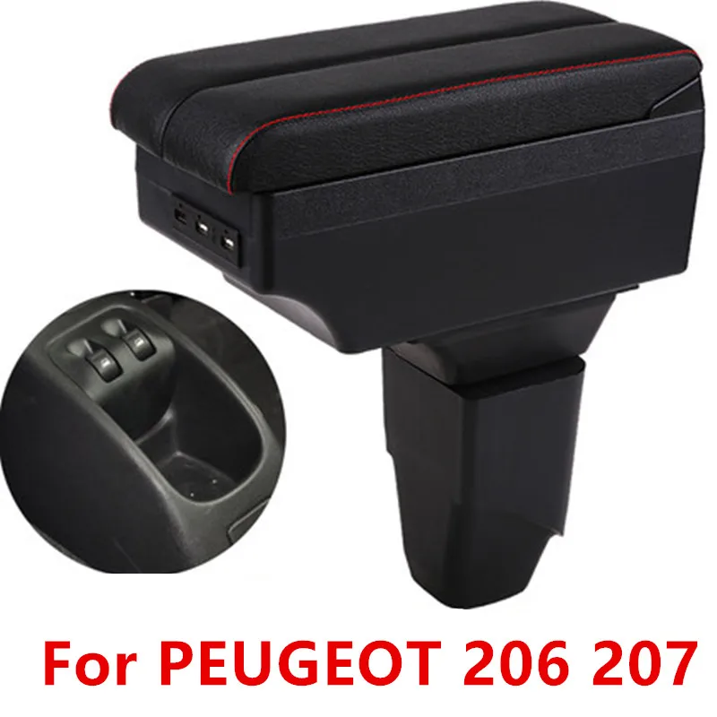 Для PEUGEOT 206 207 подлокотник коробка центральный магазин содержание автомобиль