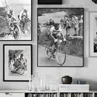 Французский винтажный постер для велоспорта, черно-белая фотография, Federico Bahamontes, Картина на холсте, настенные художественные фотографии для дома