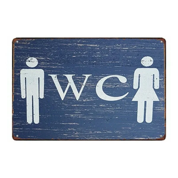 

Metal Tin Sign WC Toilet Decor Bar Pub Home Vintage Retro Poster 20cm*30cm